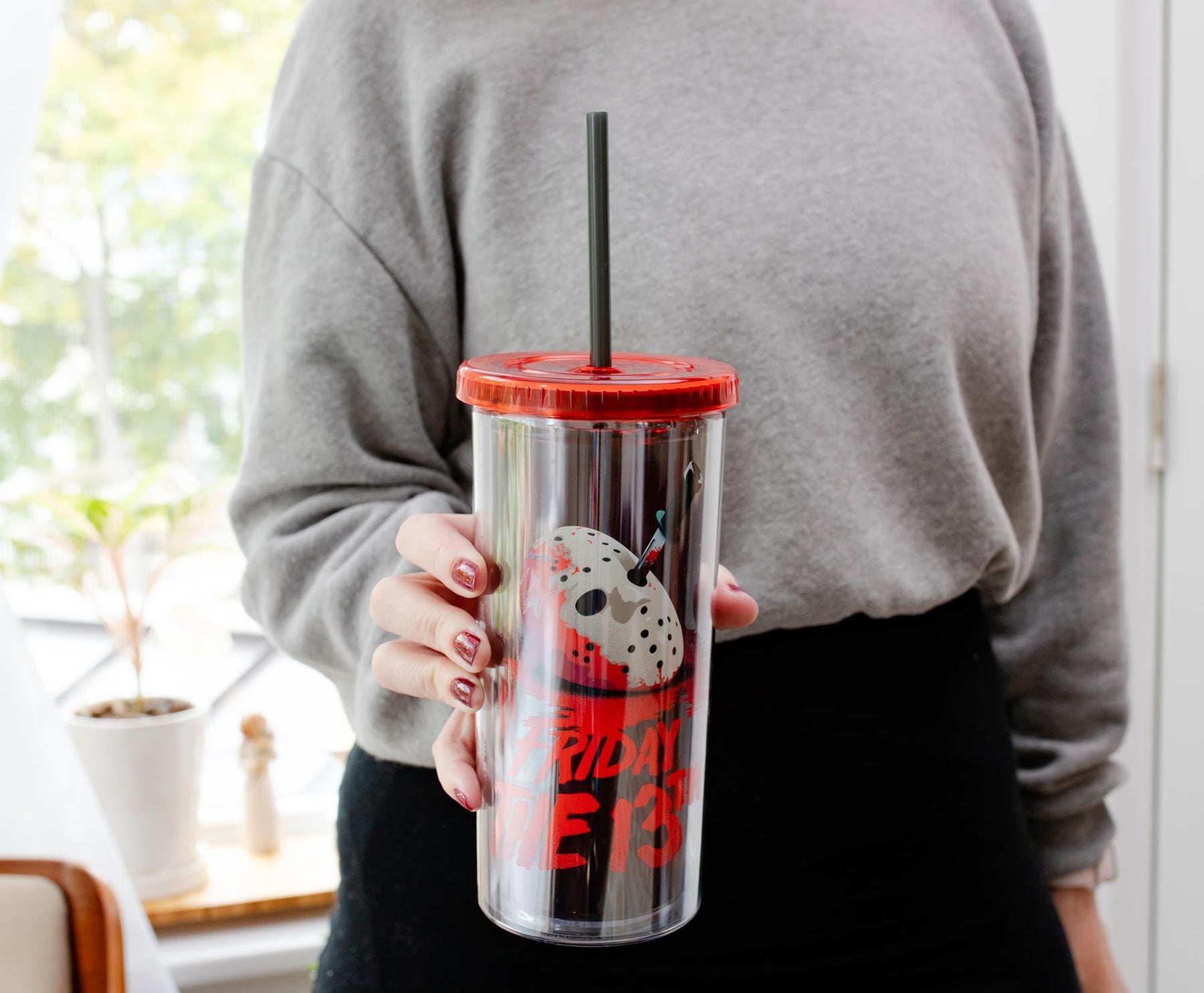 Friday the 13th: The Final Chapter Cold Cup With Lid and Straw | Holds 20 Ounces