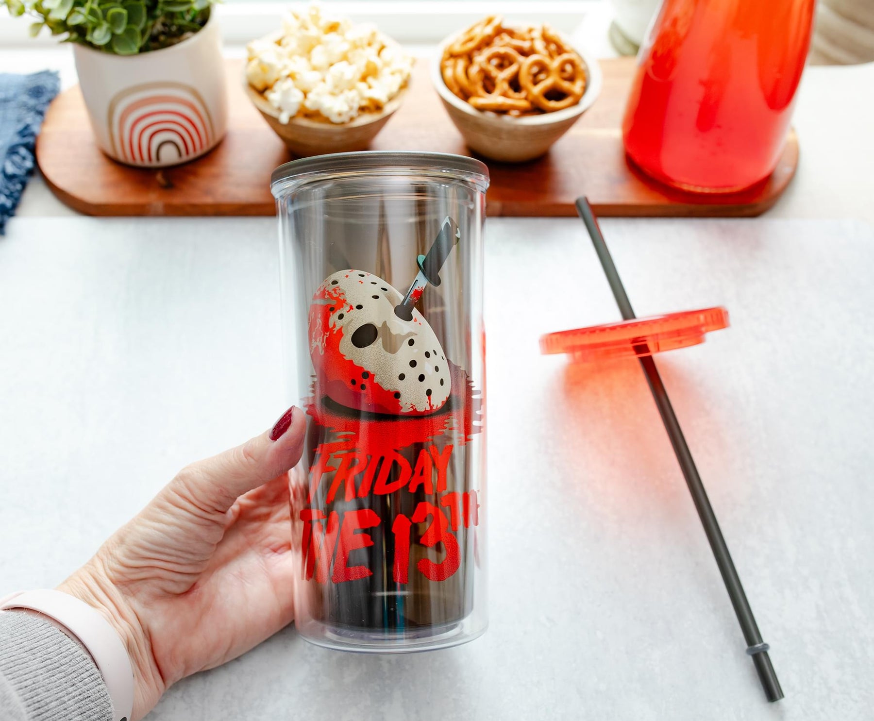 Friday the 13th: The Final Chapter Cold Cup With Lid and Straw | Holds 20 Ounces