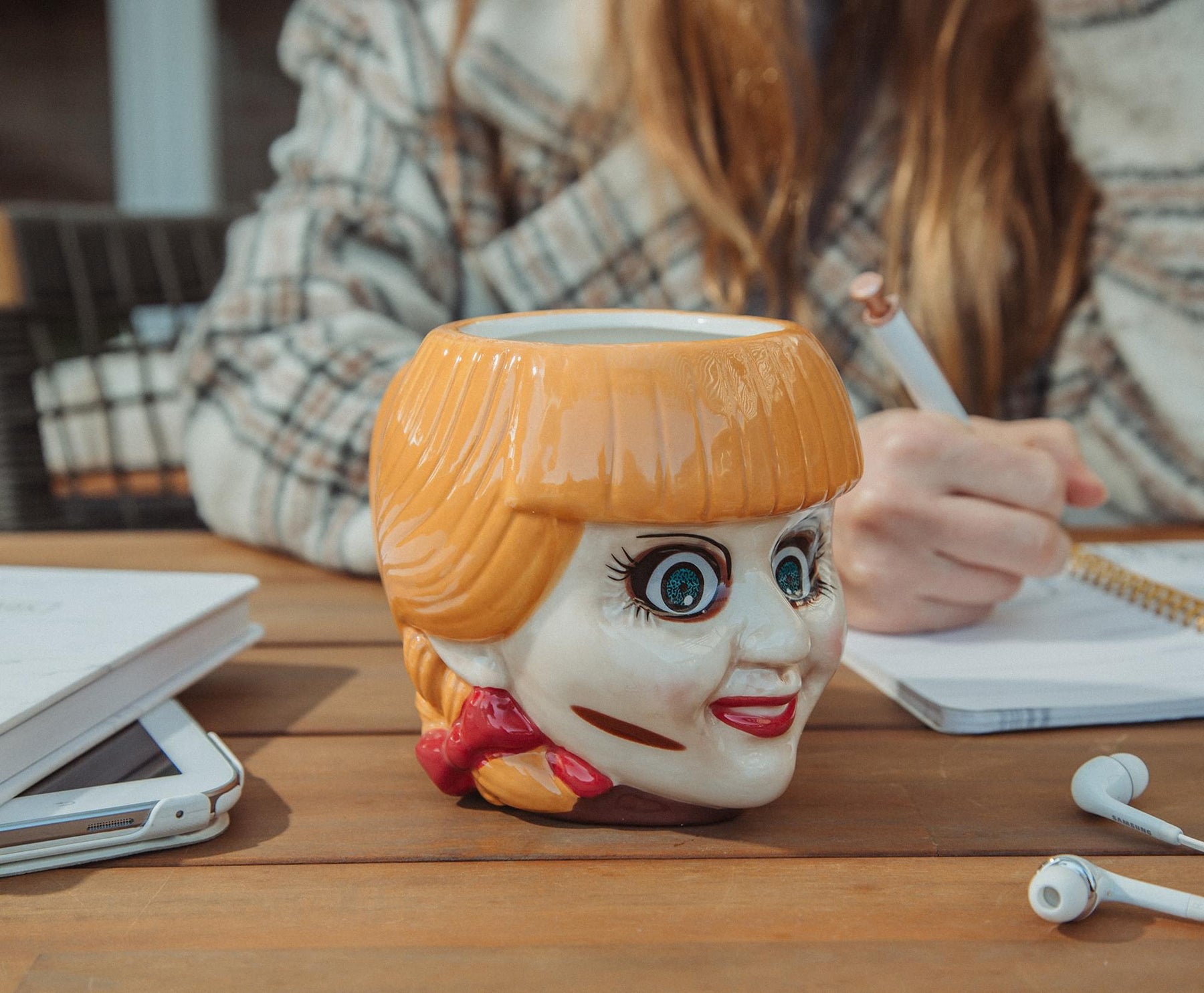 The Conjuring Annabelle Head Sculpted Ceramic Mug | Holds 20 Ounces