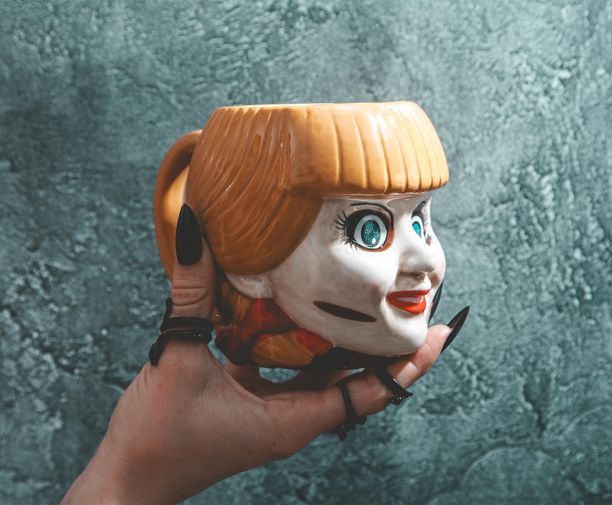 The Conjuring Annabelle Head Sculpted Ceramic Mug | Holds 20 Ounces