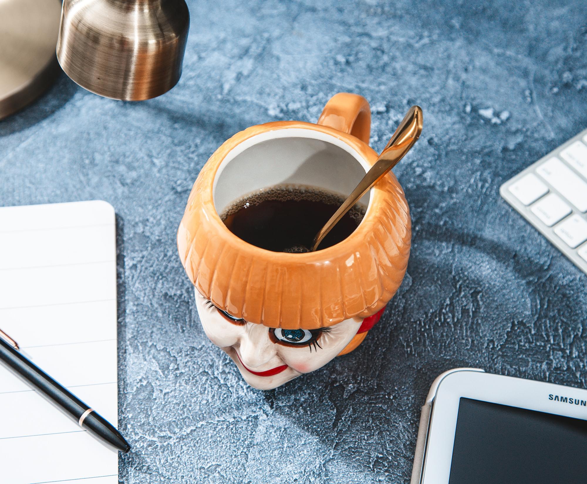 The Conjuring Annabelle Head Sculpted Ceramic Mug | Holds 20 Ounces