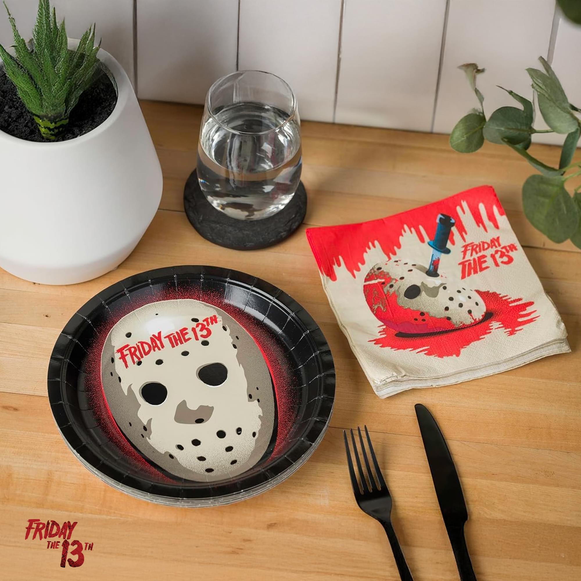 Friday The 13th Jason Voorhees 32-Piece Paper Plate and Napkin Partyware Set