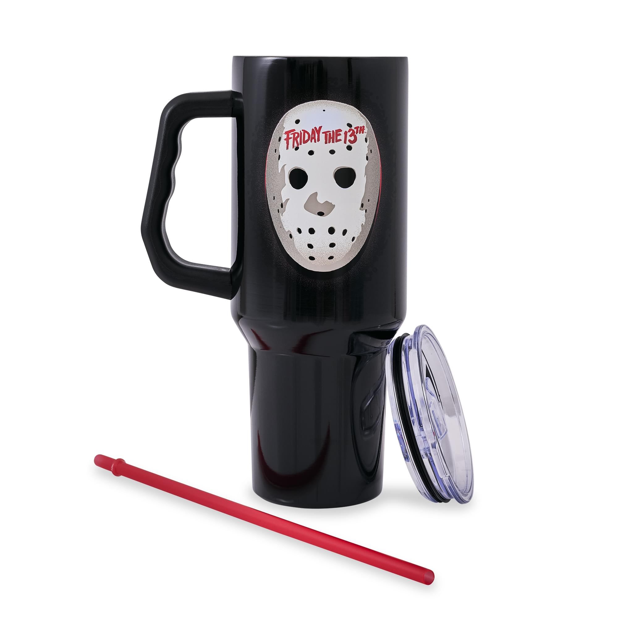 Friday The 13th Jason Voorhees Mask 40-Ounce Stainless Steel Tumbler With Handle