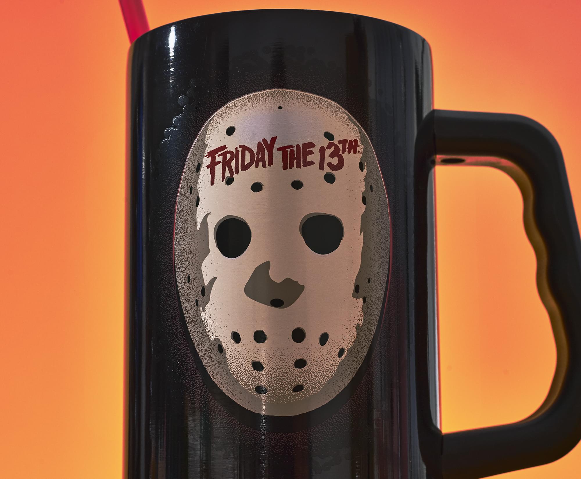 Friday The 13th Jason Voorhees Mask 40-Ounce Stainless Steel Tumbler With Handle