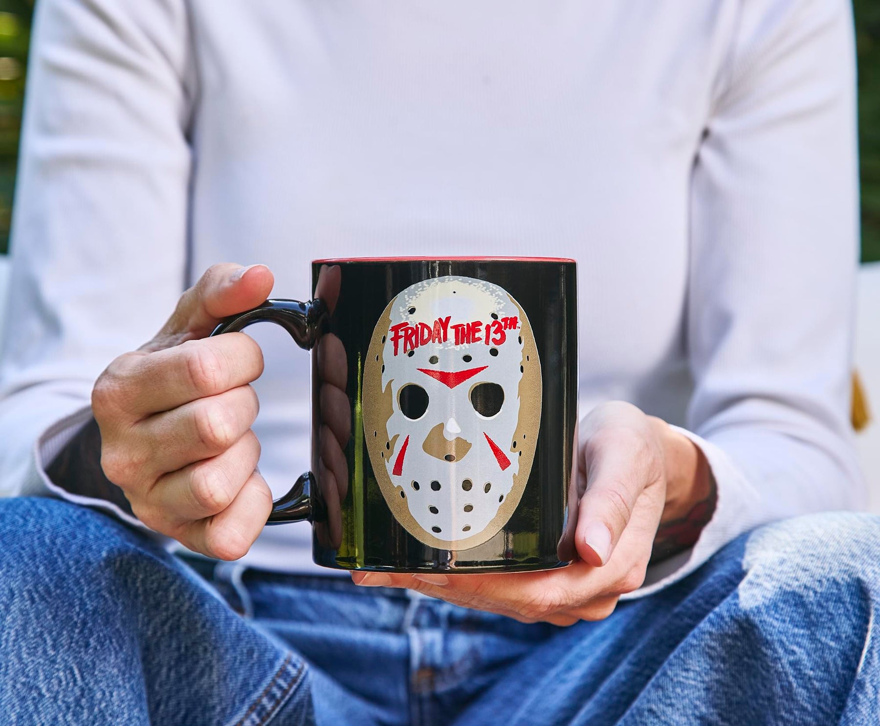 Friday The 13th Jason Mask Interior Pattern 20-Ounce Ceramic Mug