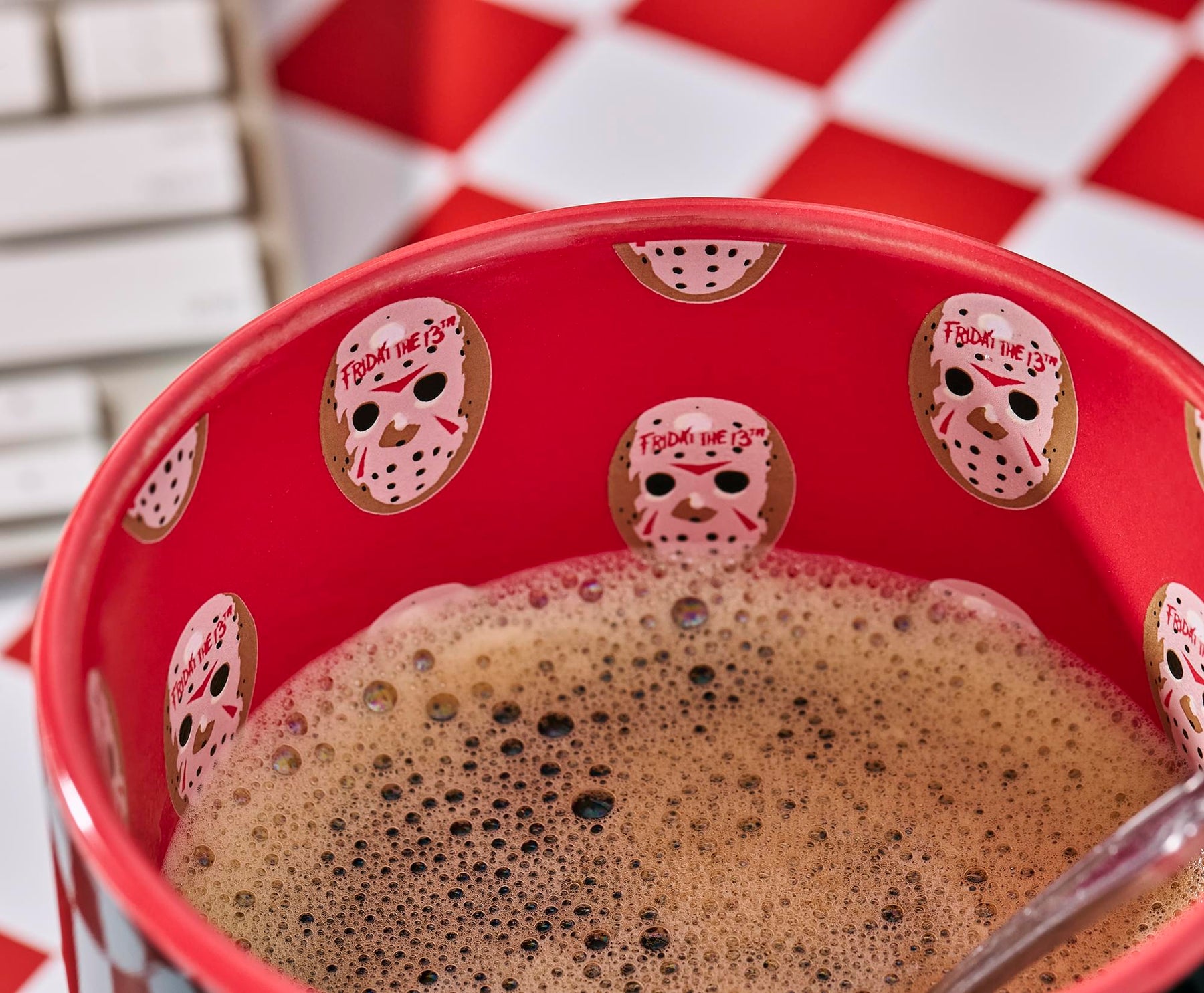 Friday The 13th Jason Mask Interior Pattern 20-Ounce Ceramic Mug