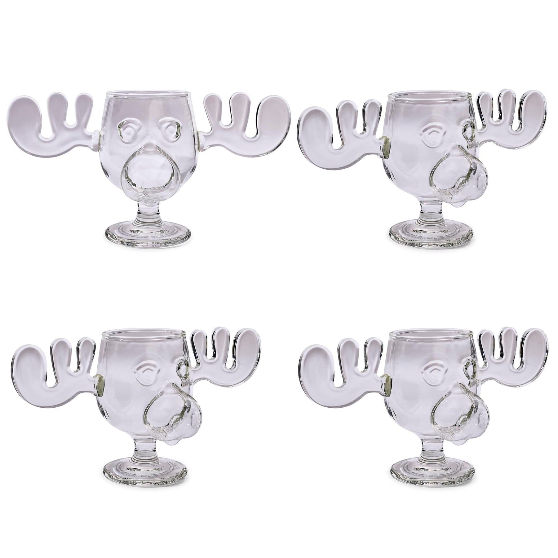 National Lampoon's Christmas Vacation Marty Moose 4-Piece Glass Mug Set