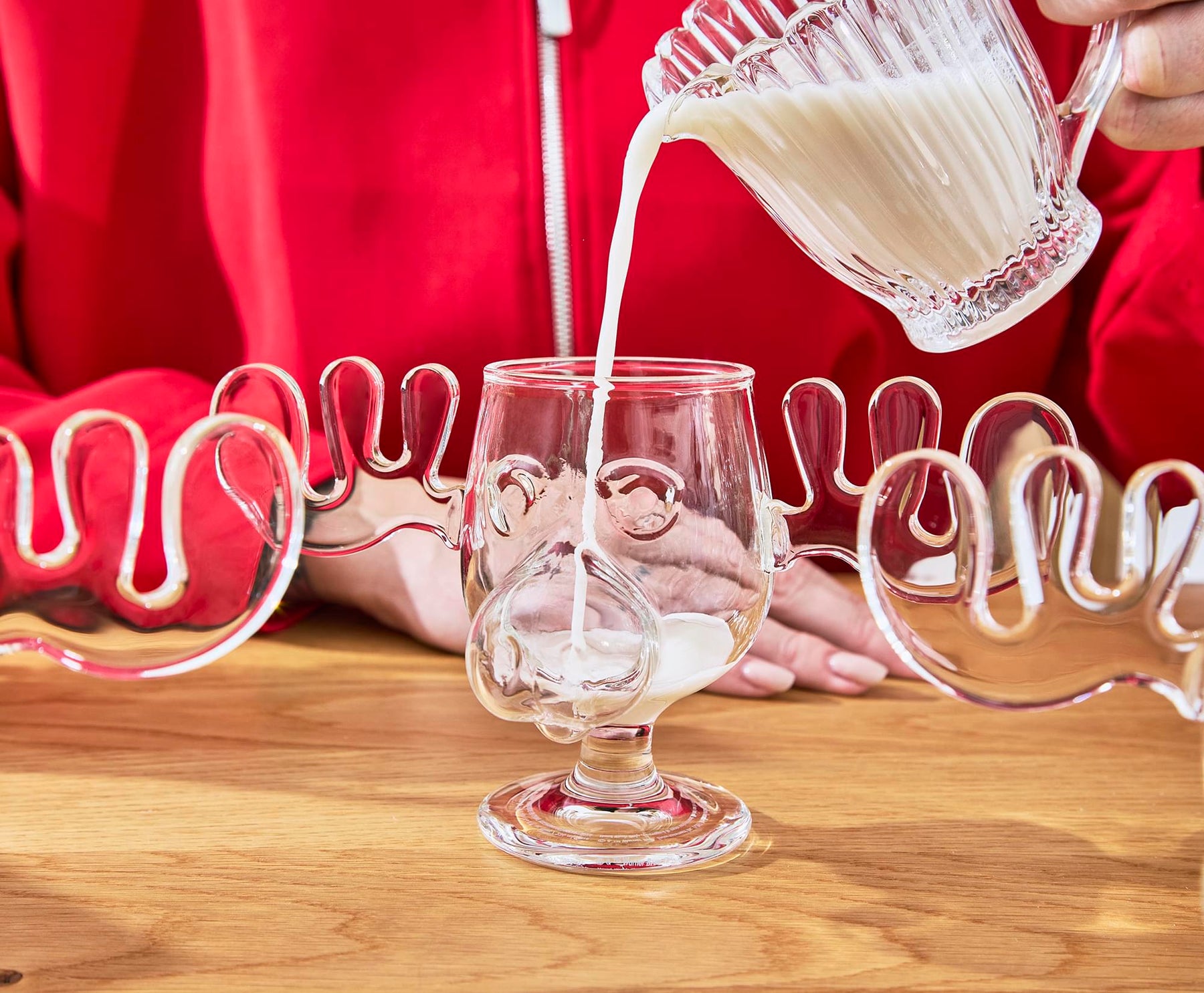 National Lampoon's Christmas Vacation Marty Moose 4-Piece Glass Mug Set
