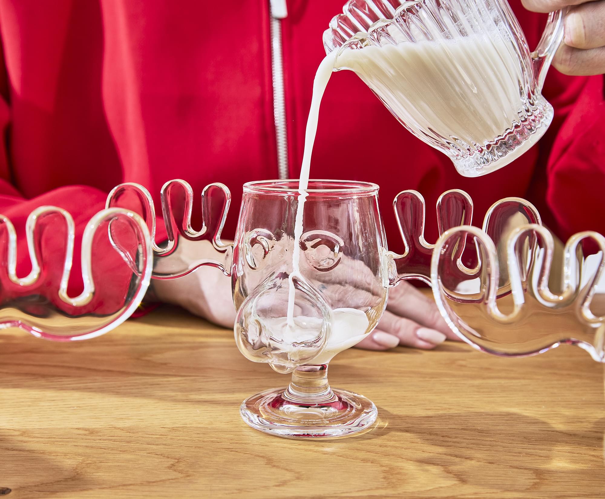 National Lampoon's Christmas Vacation Marty Moose 4-Piece Glass Mug Set