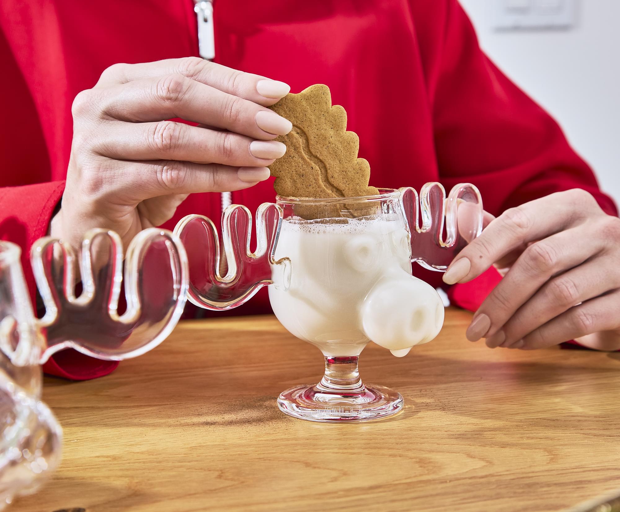 National Lampoon's Christmas Vacation Marty Moose 4-Piece Glass Mug Set