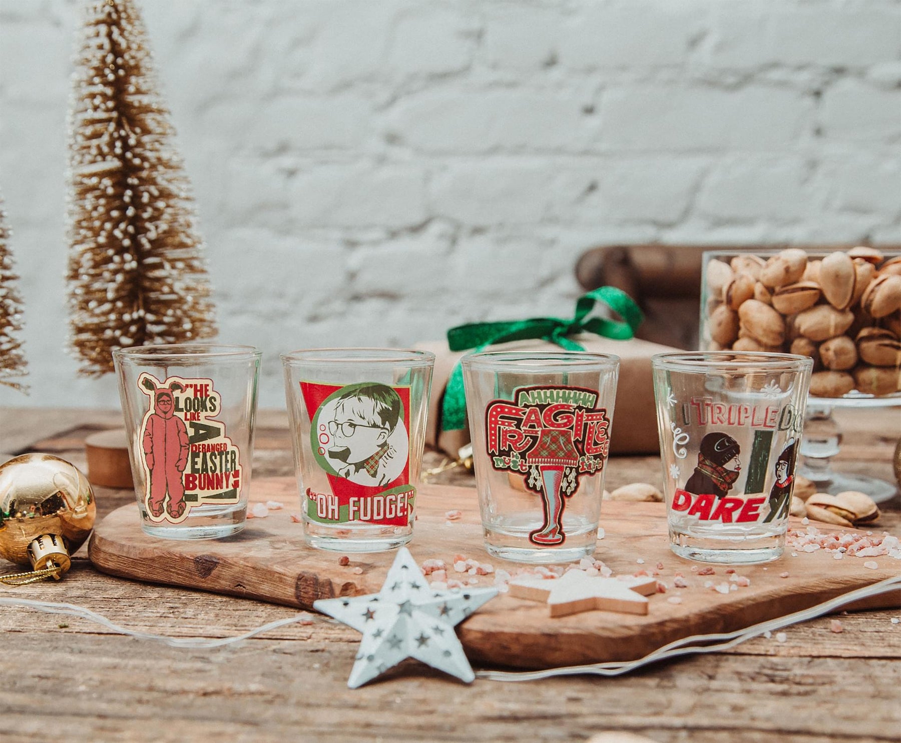 A Christmas Story Quotes 2-Ounce Mini Shot Glasses | Set of 4