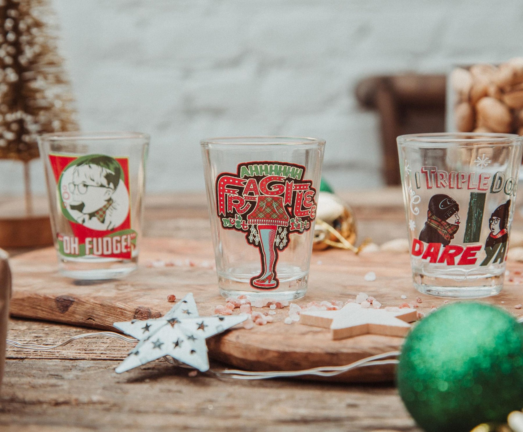 A Christmas Story Quotes 2-Ounce Mini Shot Glasses | Set of 4