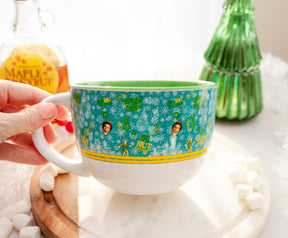 Elf Tossed Pattern Ceramic Soup Mug | Holds 20 Ounces