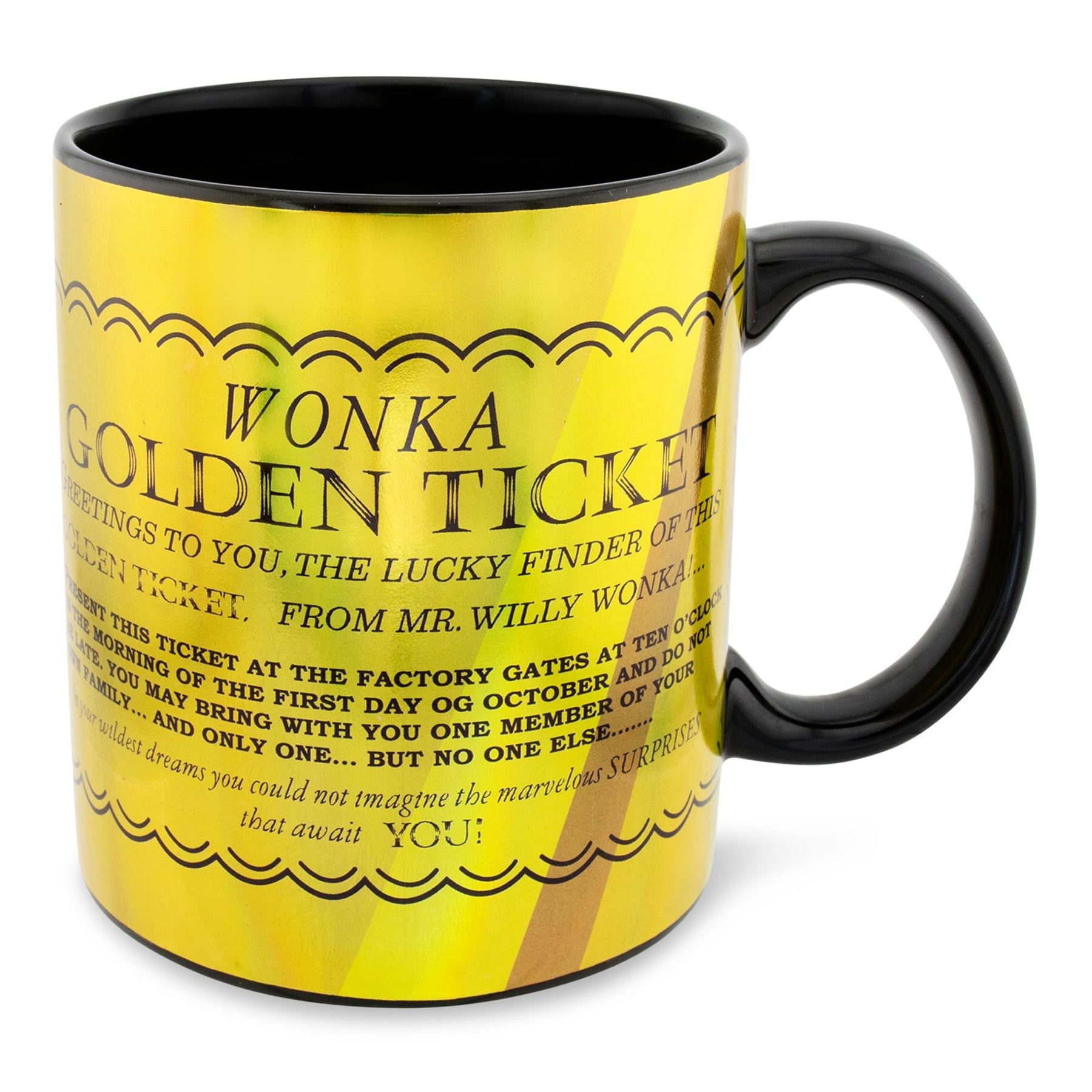 Willy Wonka Golden Ticket Ceramic Mug | Holds 20 Ounces