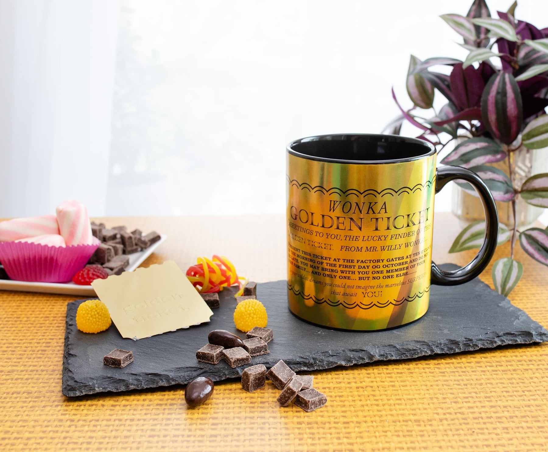 Willy Wonka Golden Ticket Ceramic Mug | Holds 20 Ounces