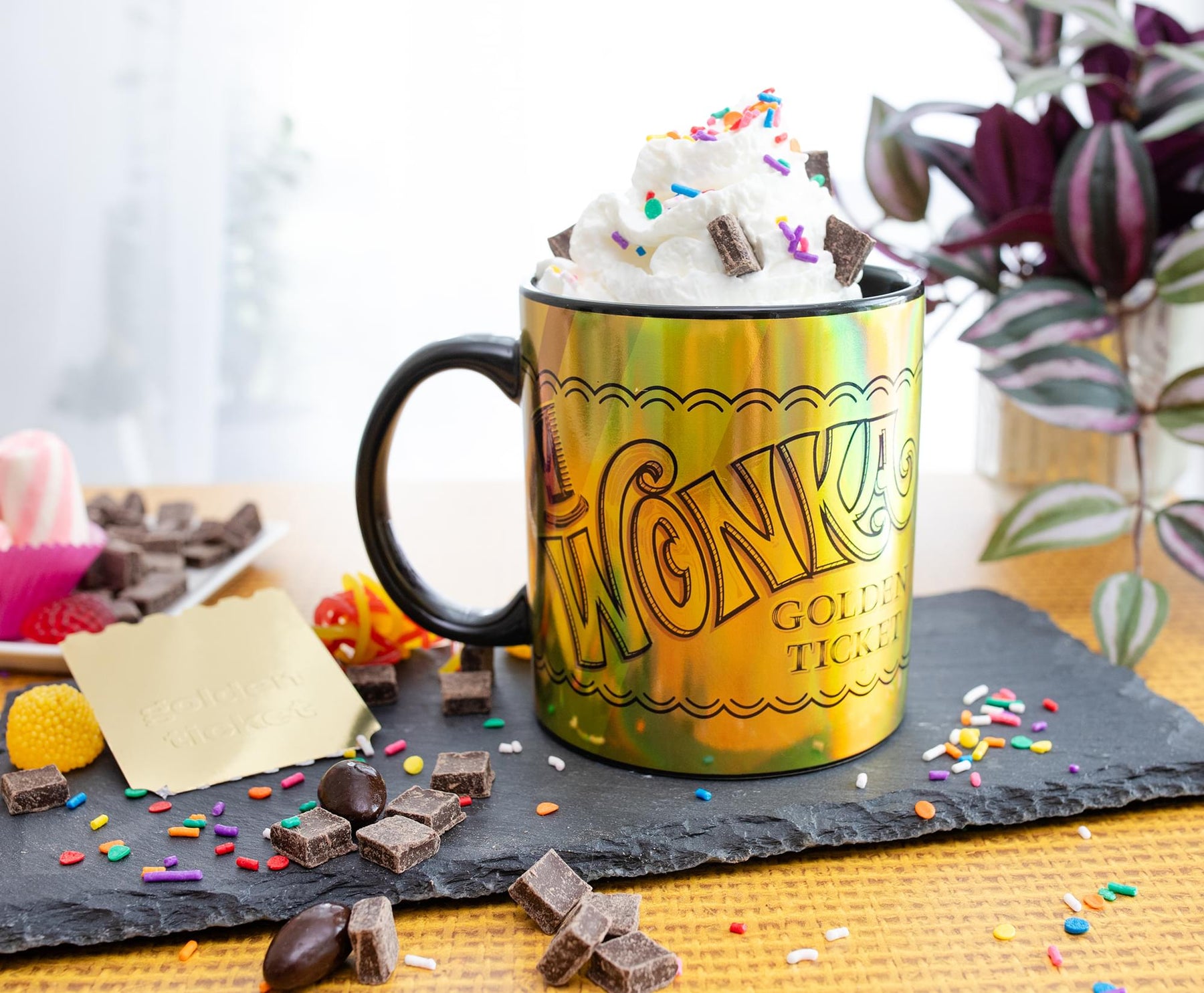 Willy Wonka Golden Ticket Ceramic Mug | Holds 20 Ounces