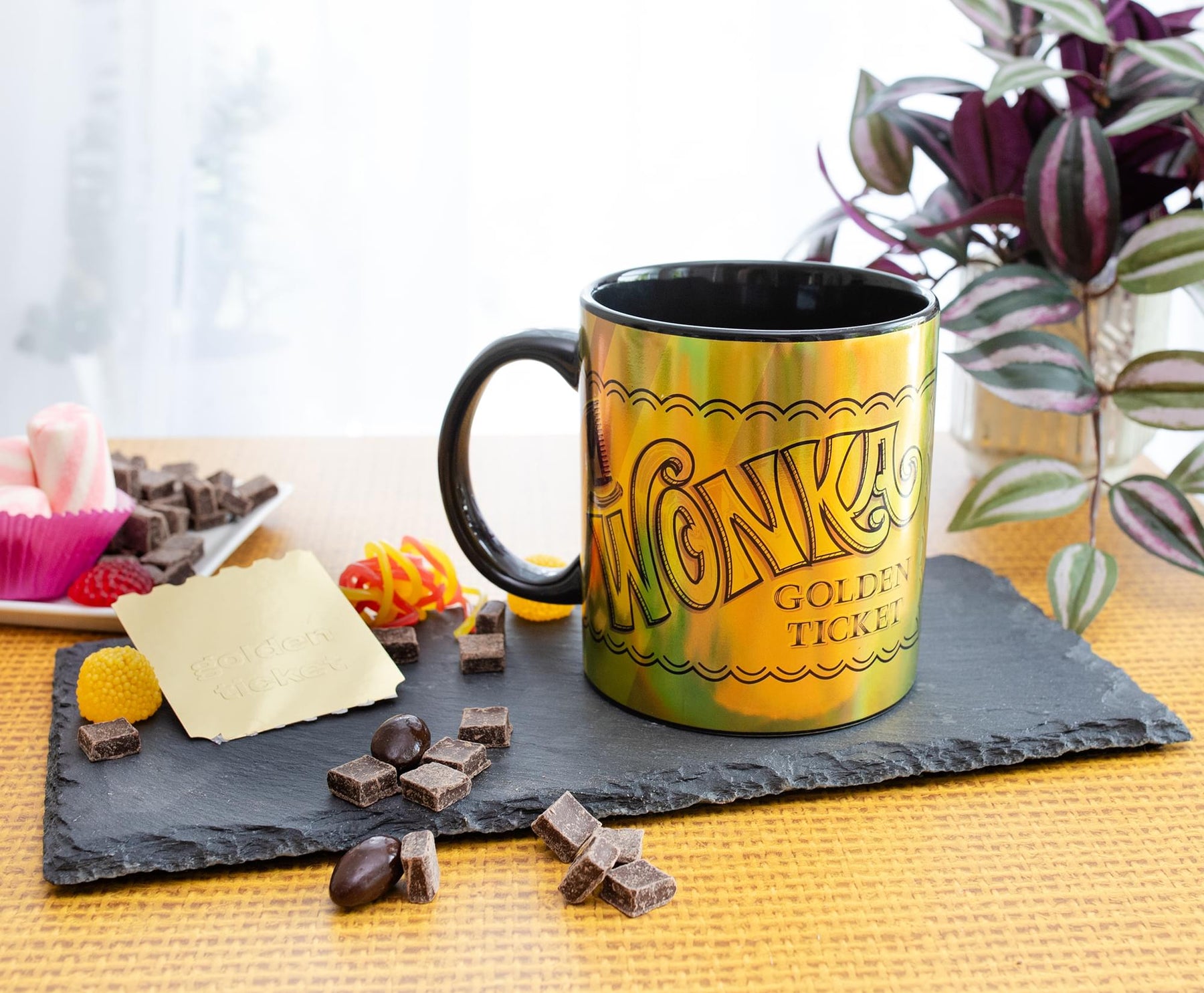 Willy Wonka Golden Ticket Ceramic Mug | Holds 20 Ounces