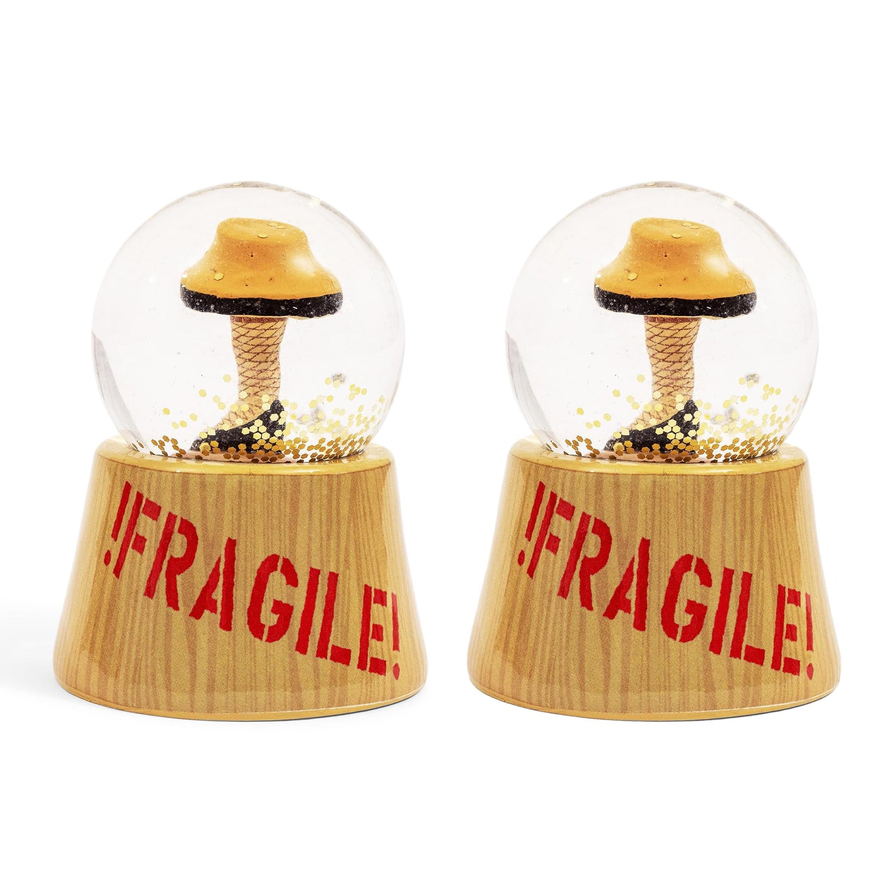 A Christmas Story Leg Lamp 3-Inch Mini Light-Up Snow Globes | Set of 2