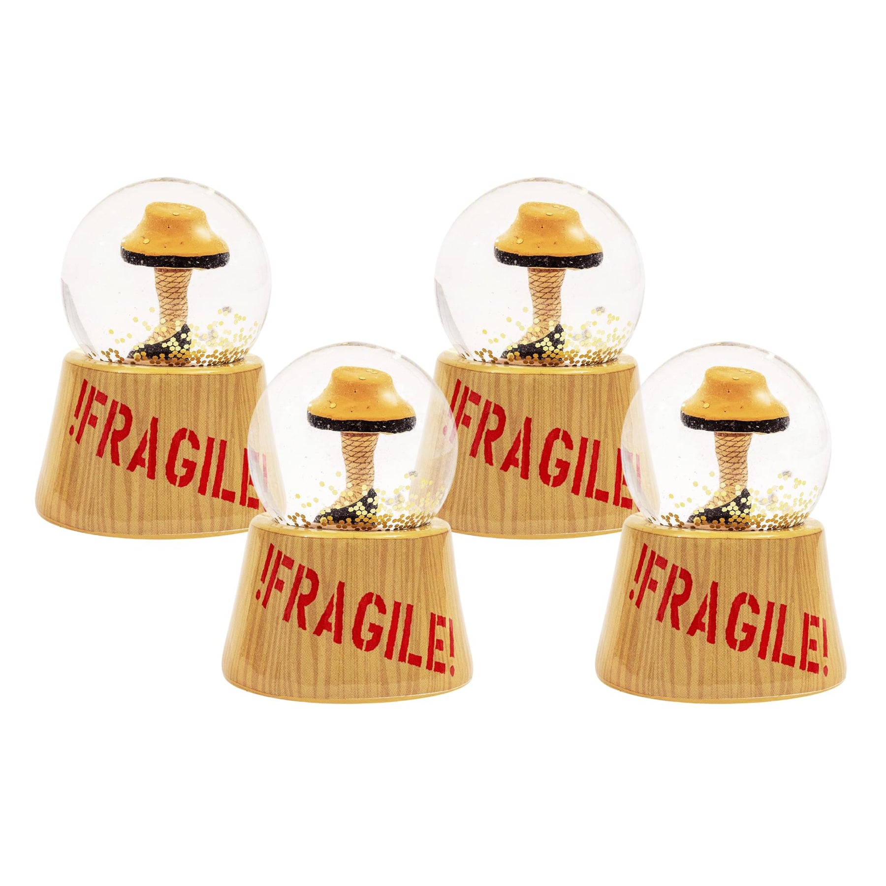 A Christmas Story Leg Lamp 3-Inch Mini Light-Up Snow Globes | Set of 4