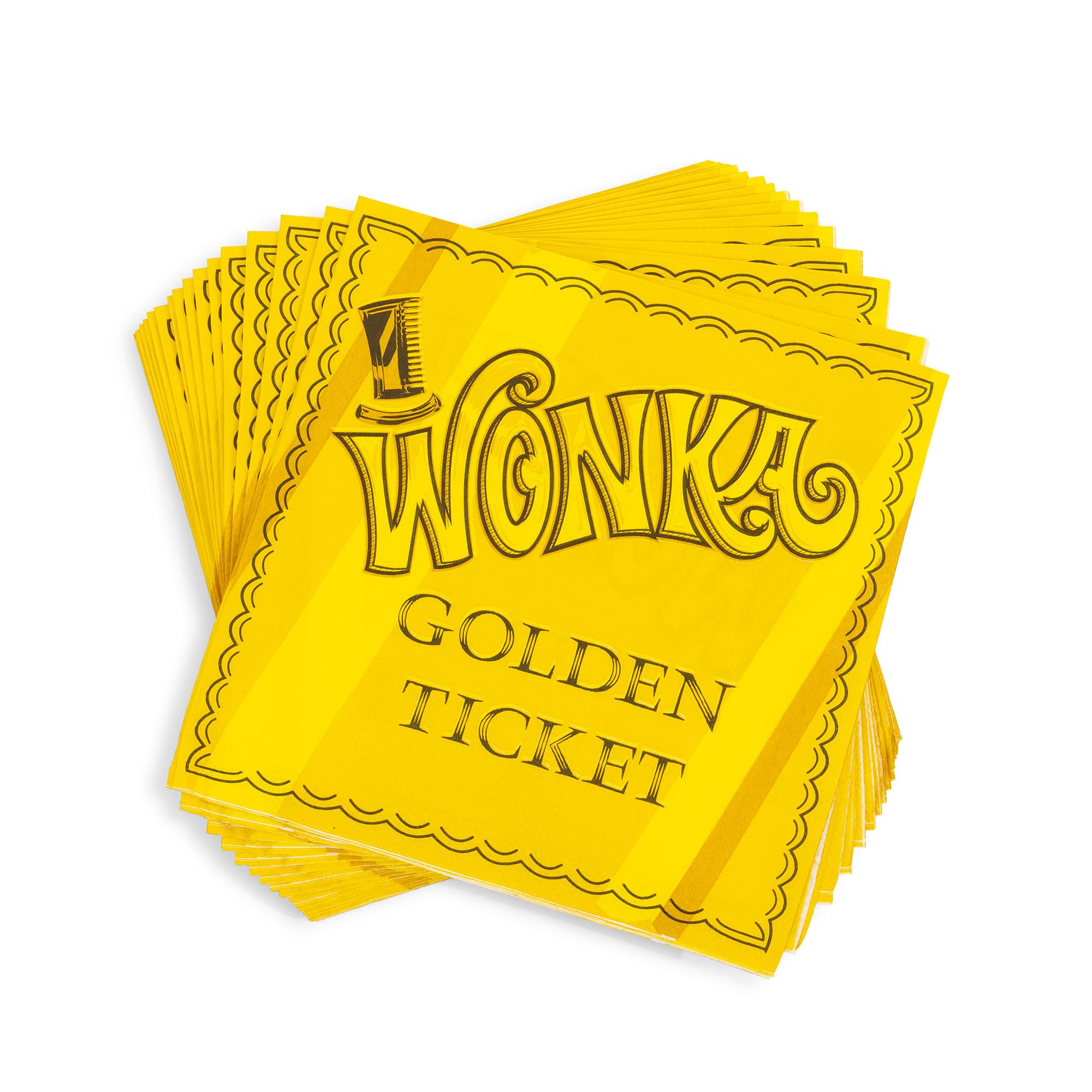 Willy Wonka & The Chocolate Factory Golden Ticket 60-Piece Party Tableware Set