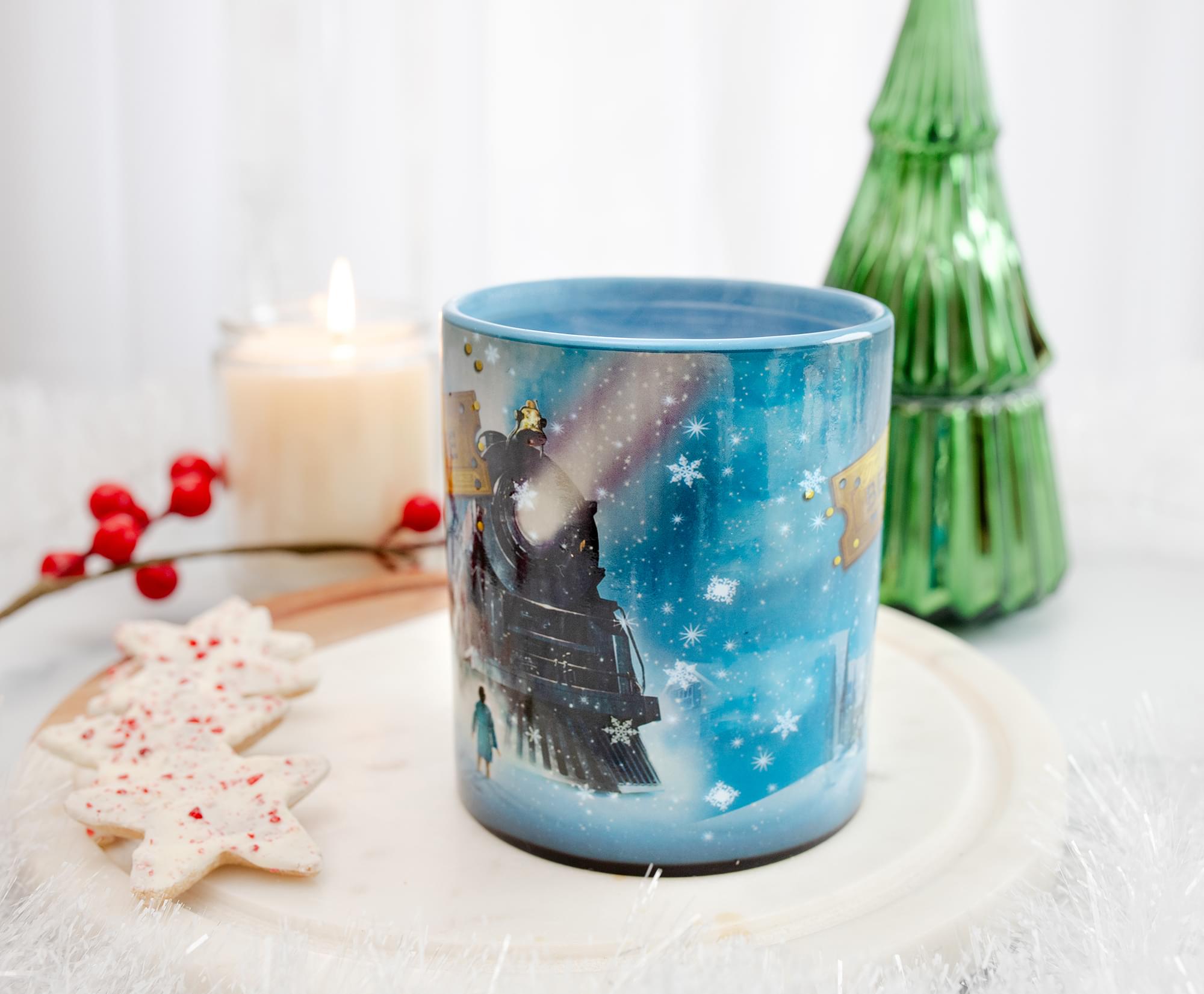 The Polar Express "Believe" Heat-Reveal Ceramic Mug | Holds 14 Ounces