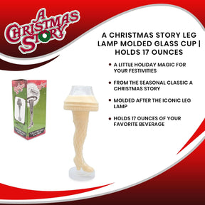A Christmas Story Leg Lamp Molded Glass Cup | Holds 17 Ounces