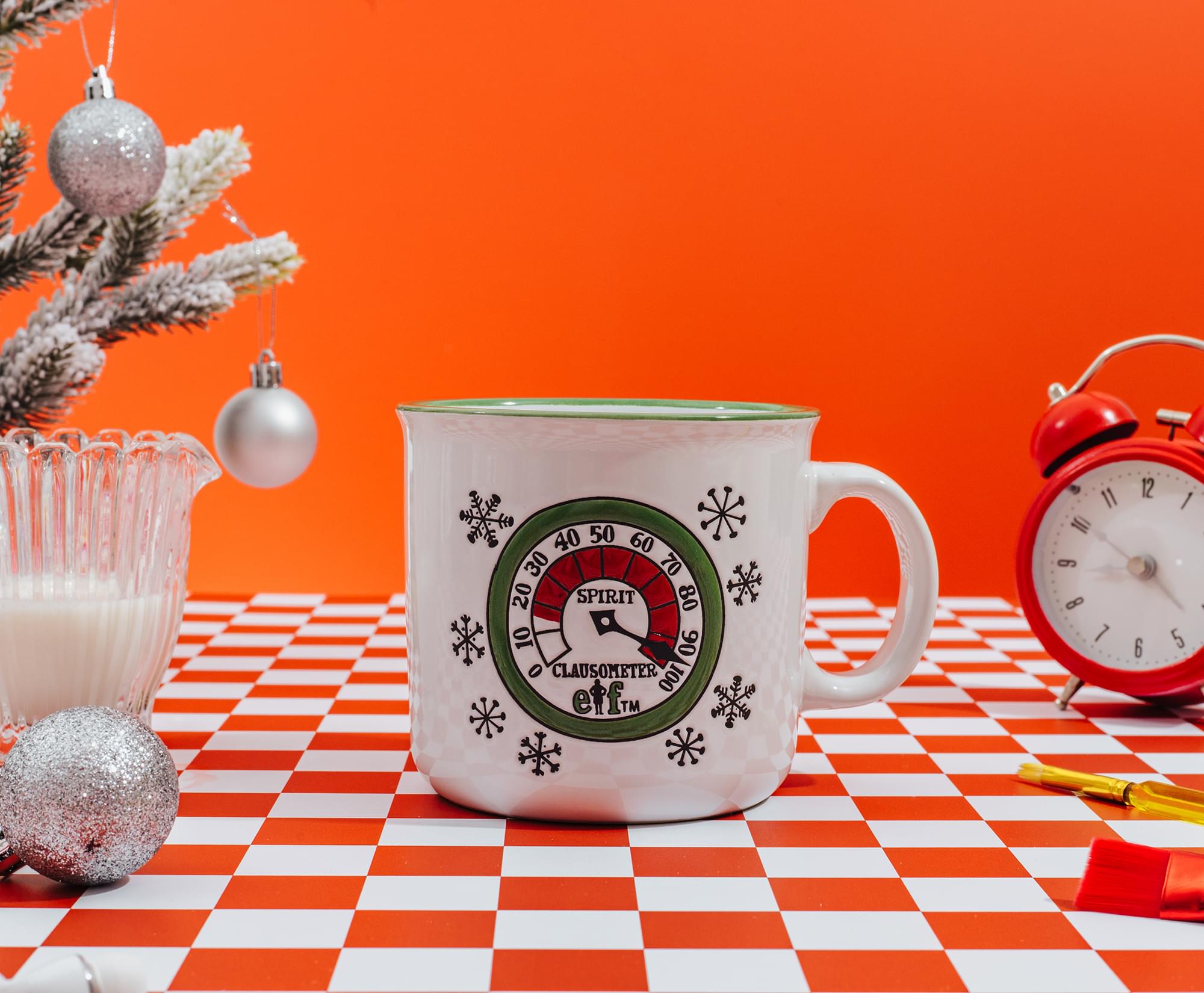 Elf "Spirit Clausometer" Ceramic Camper Mug | Holds 20 Ounces