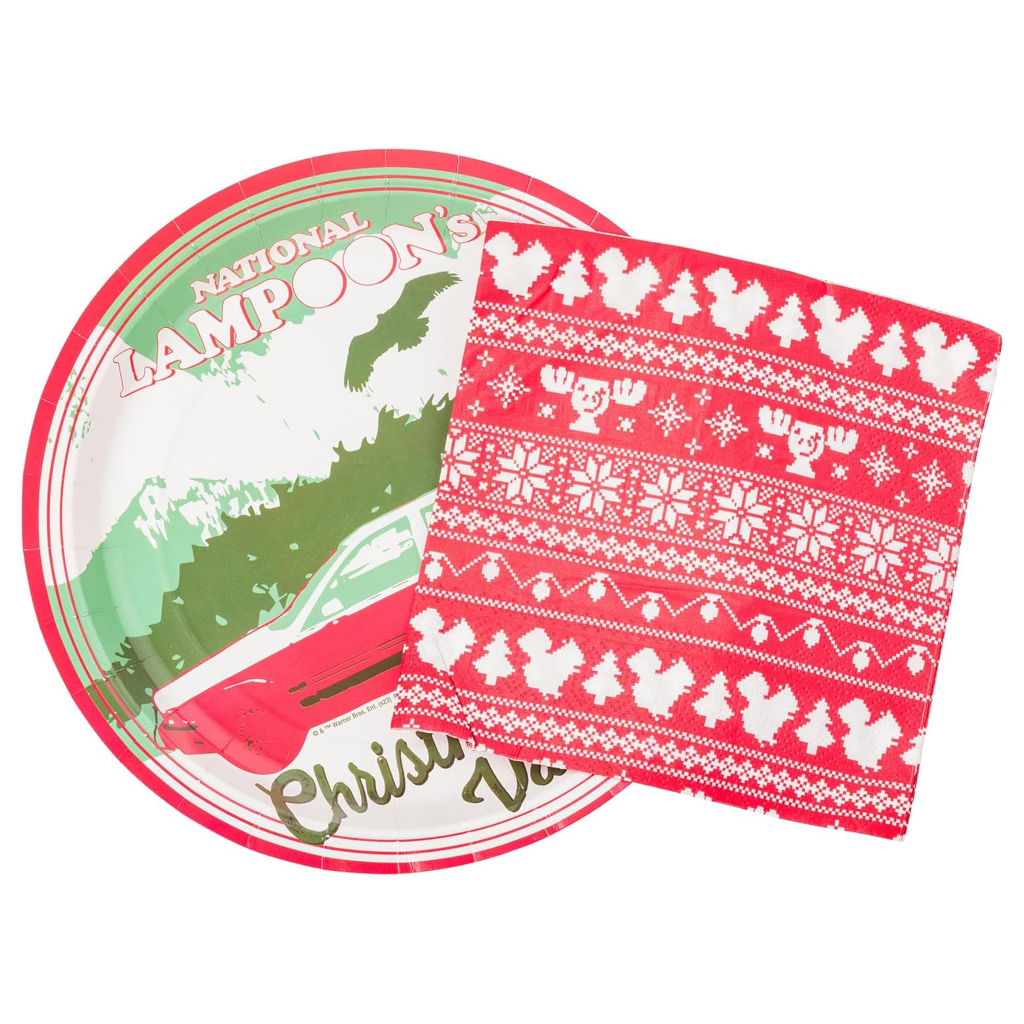 National Lampoon's Christmas Vacation 32 Count Paper Napkin and Plate Party Pack