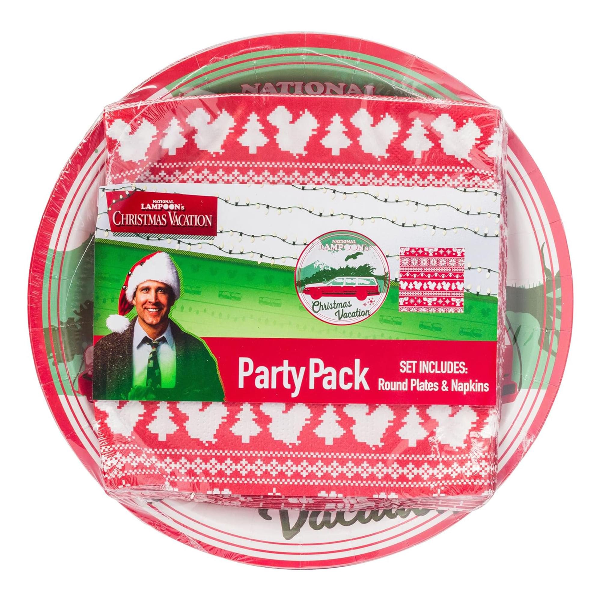 National Lampoon's Christmas Vacation 32 Count Paper Napkin and Plate Party Pack