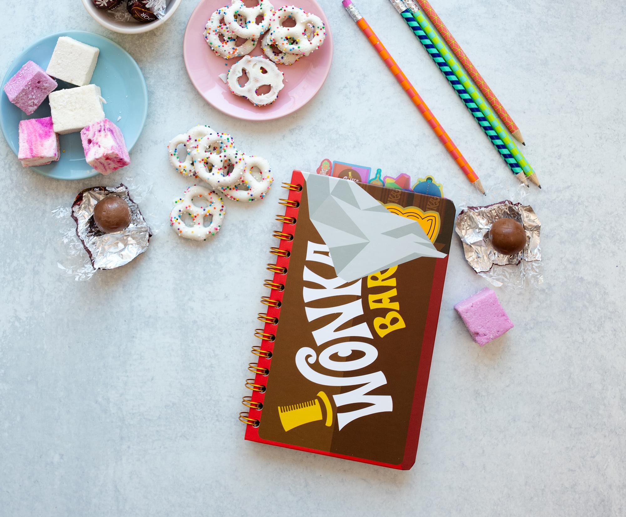 Willy Wonka Bar 5-Tab Spiral Notebook With 75 Sheets