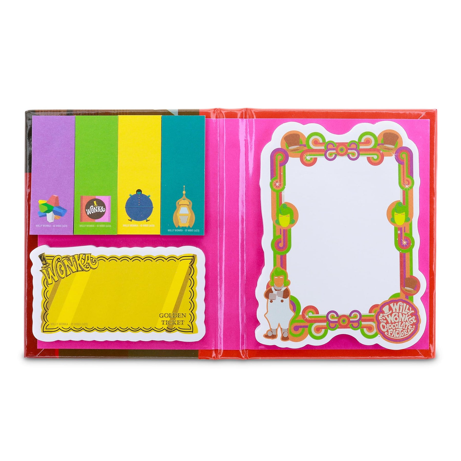 Willy Wonka Chocolate Bar Icons Sticky Note and Tab Box Set