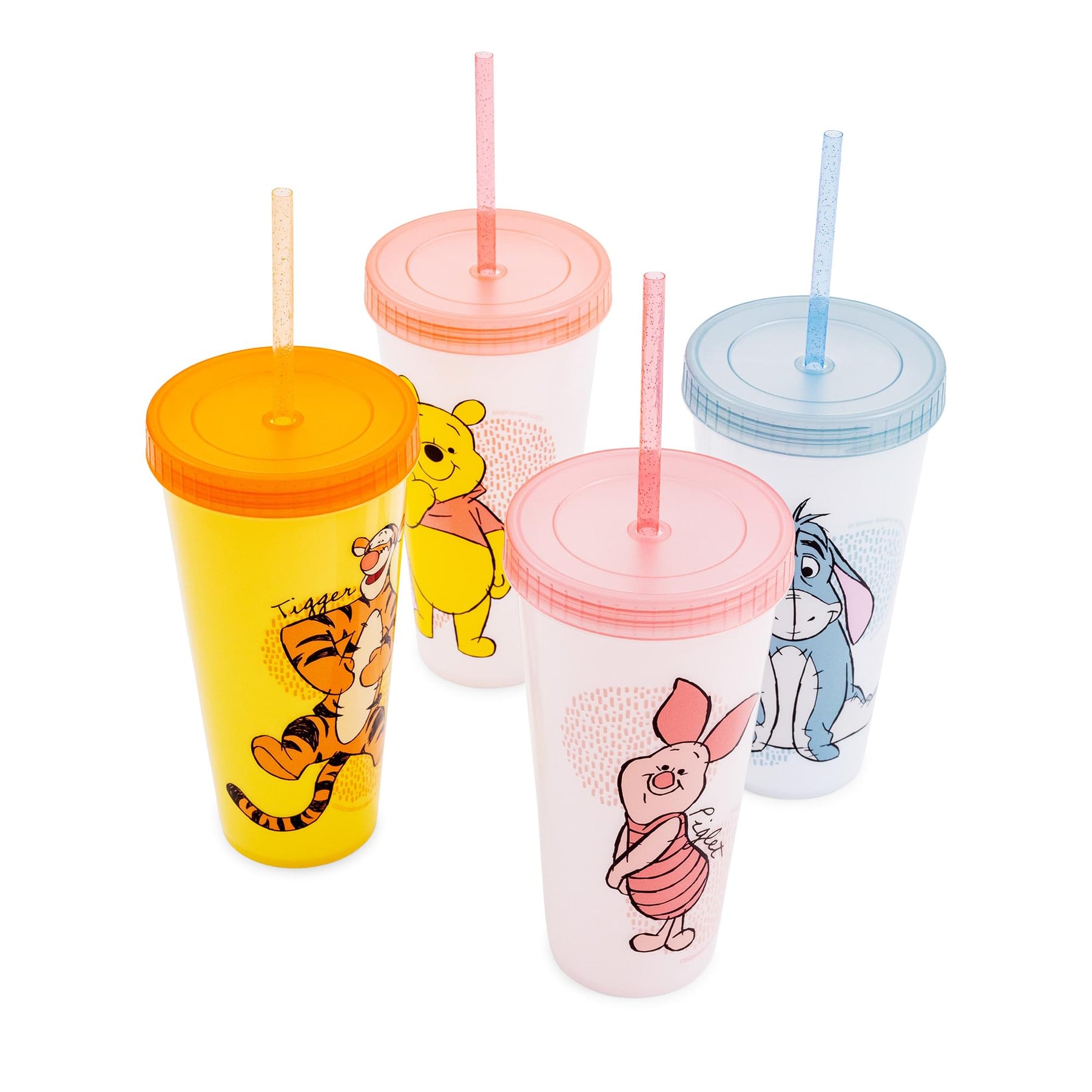 Disney Winnie The Pooh 4-Piece Color-Changing Tumbler Set | Each Holds 24 Ounces