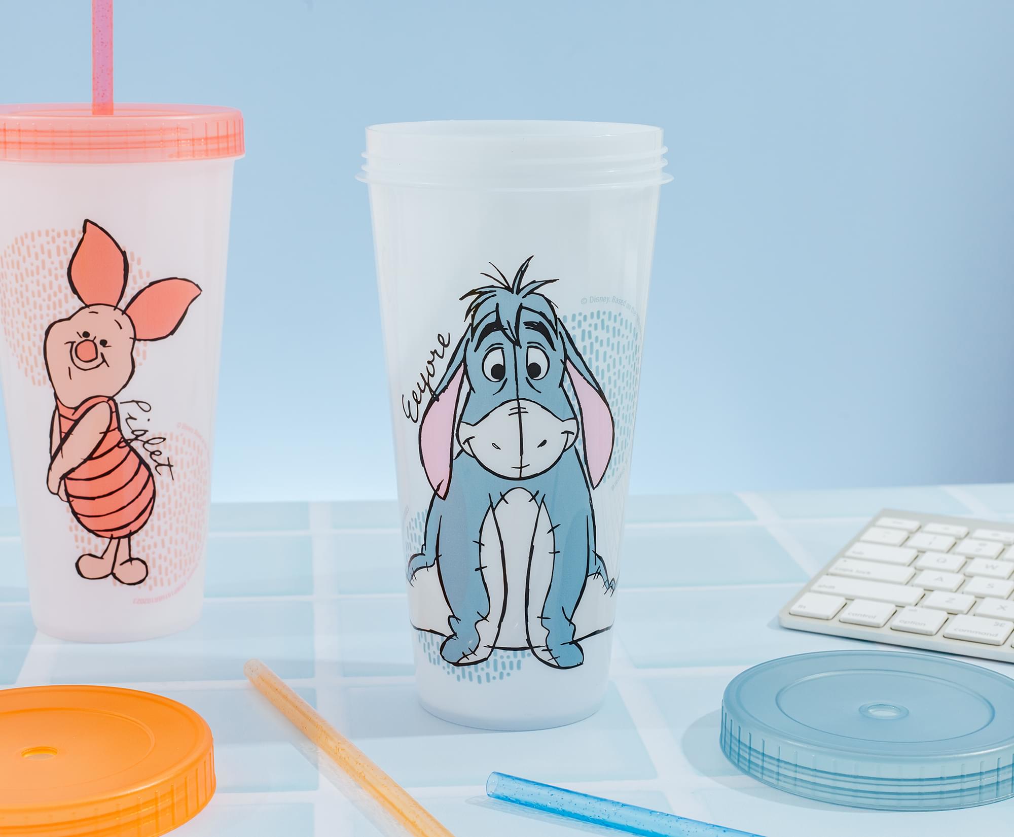 Disney Winnie The Pooh 4-Piece Color-Changing Tumbler Set | Each Holds 24 Ounces
