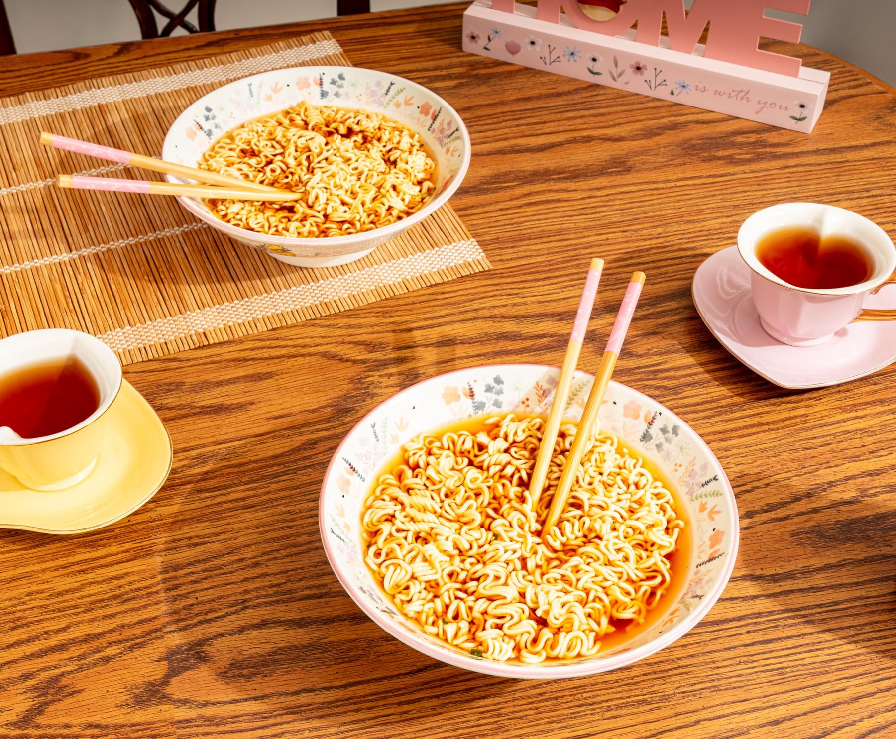 Disney Winnie The Pooh Mornings 30-Ounce Ceramic Ramen Bowls With Chopsticks | Set Of 2