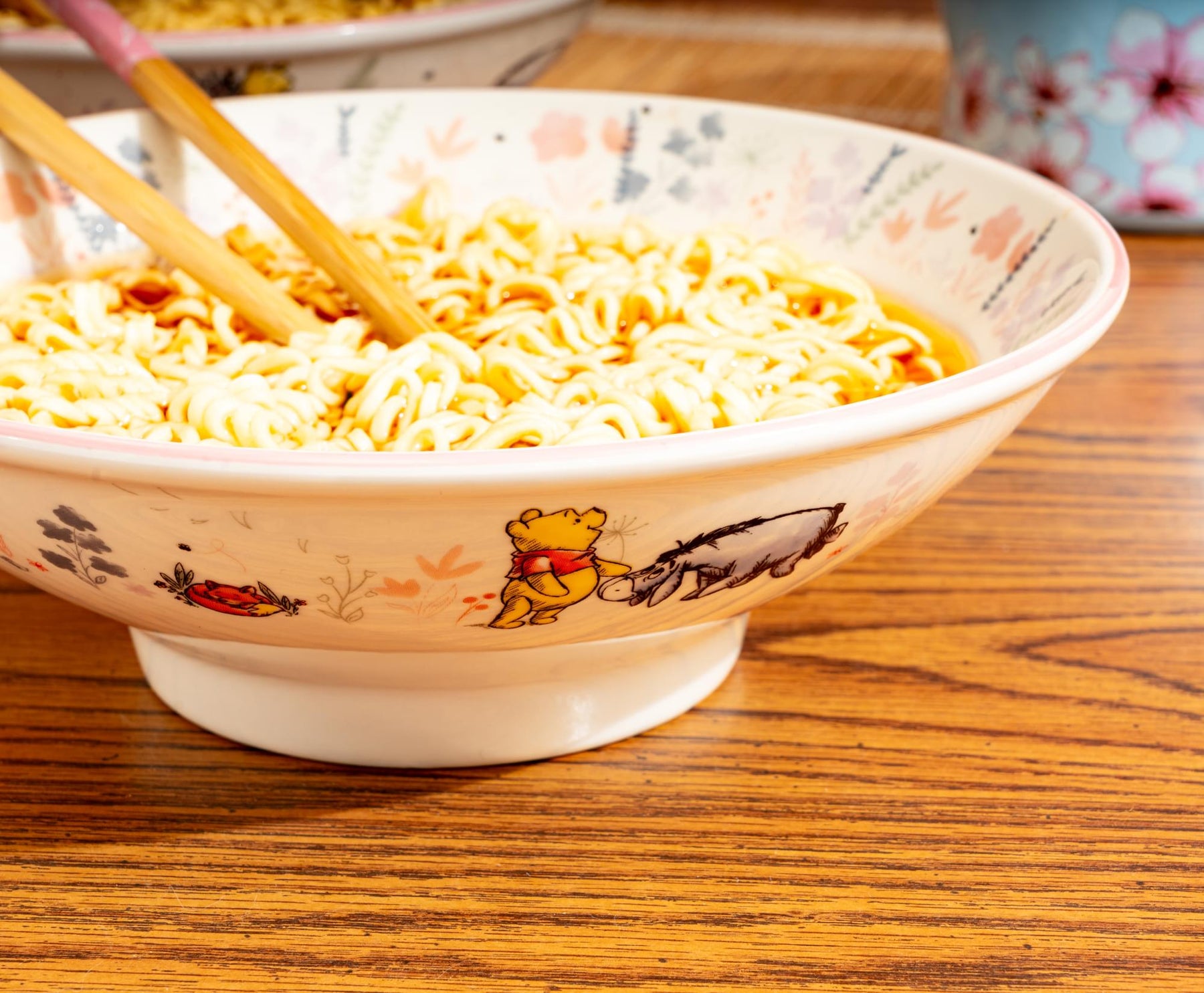 Disney Winnie The Pooh Mornings 30-Ounce Ceramic Ramen Bowls With Chopsticks | Set Of 2