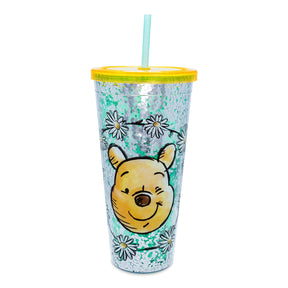 Disney Winnie the Pooh Confetti Carnival Cup With Lid and Straw | Hold 32 Ounces