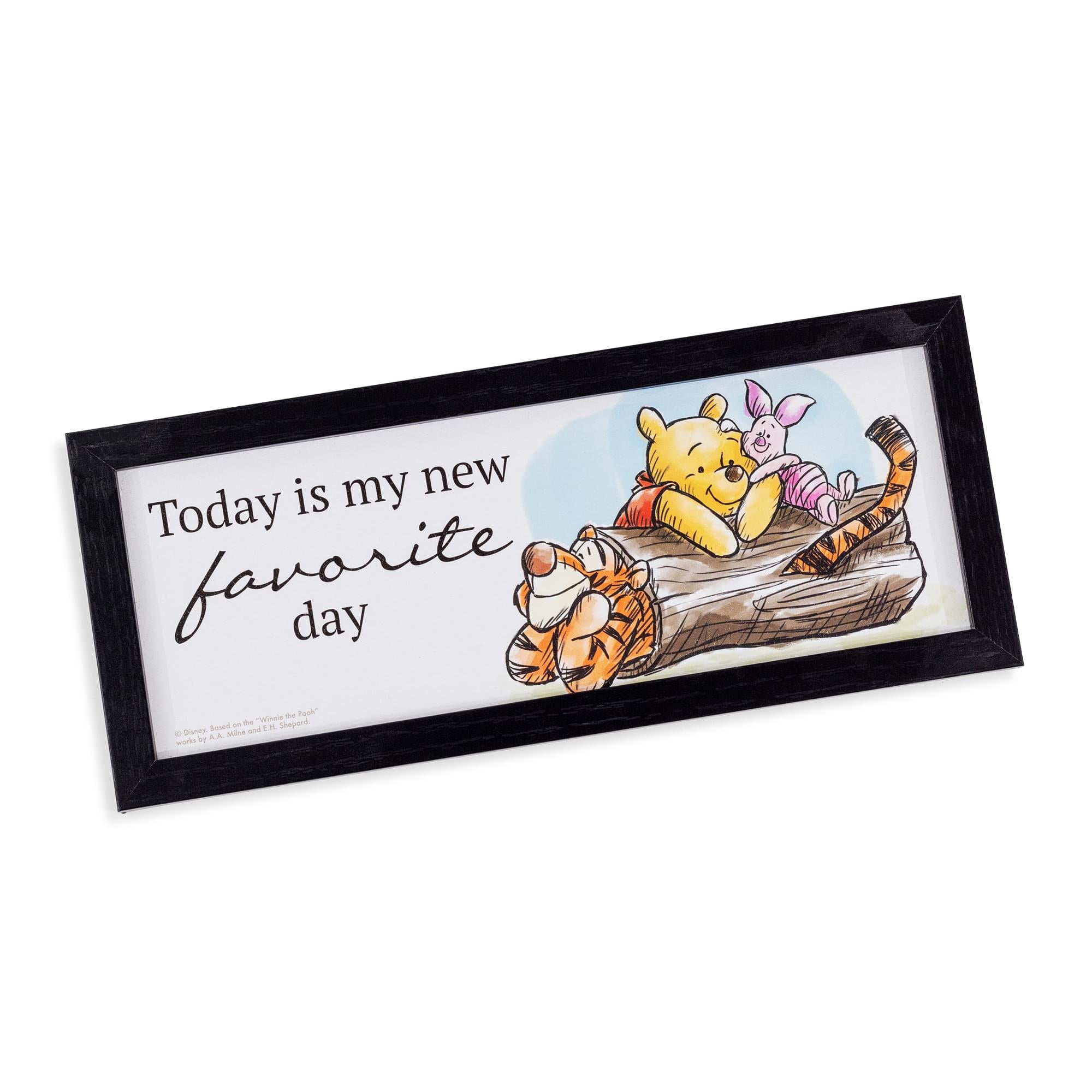 Disney Winnie The Pooh "Favorite Day" 12 x 5 Inch Hanging Wood Wall Art
