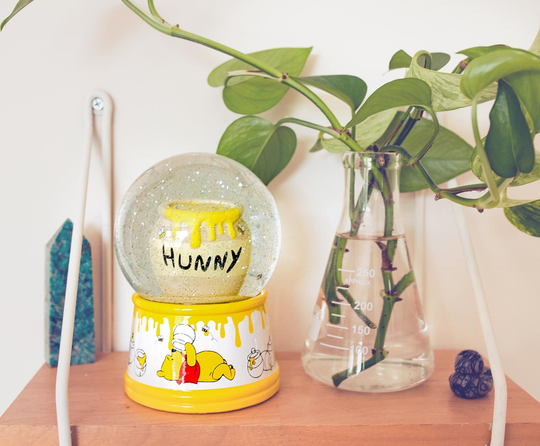 Disney Winnie The Pooh Hunny Pot Light-Up Snow Globe | 6 Inches Tall