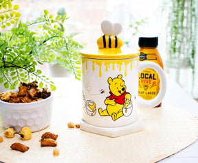 Disney Winnie The Pooh Hunny Pot Ceramic Mug With Lid | Holds 18 Ounces