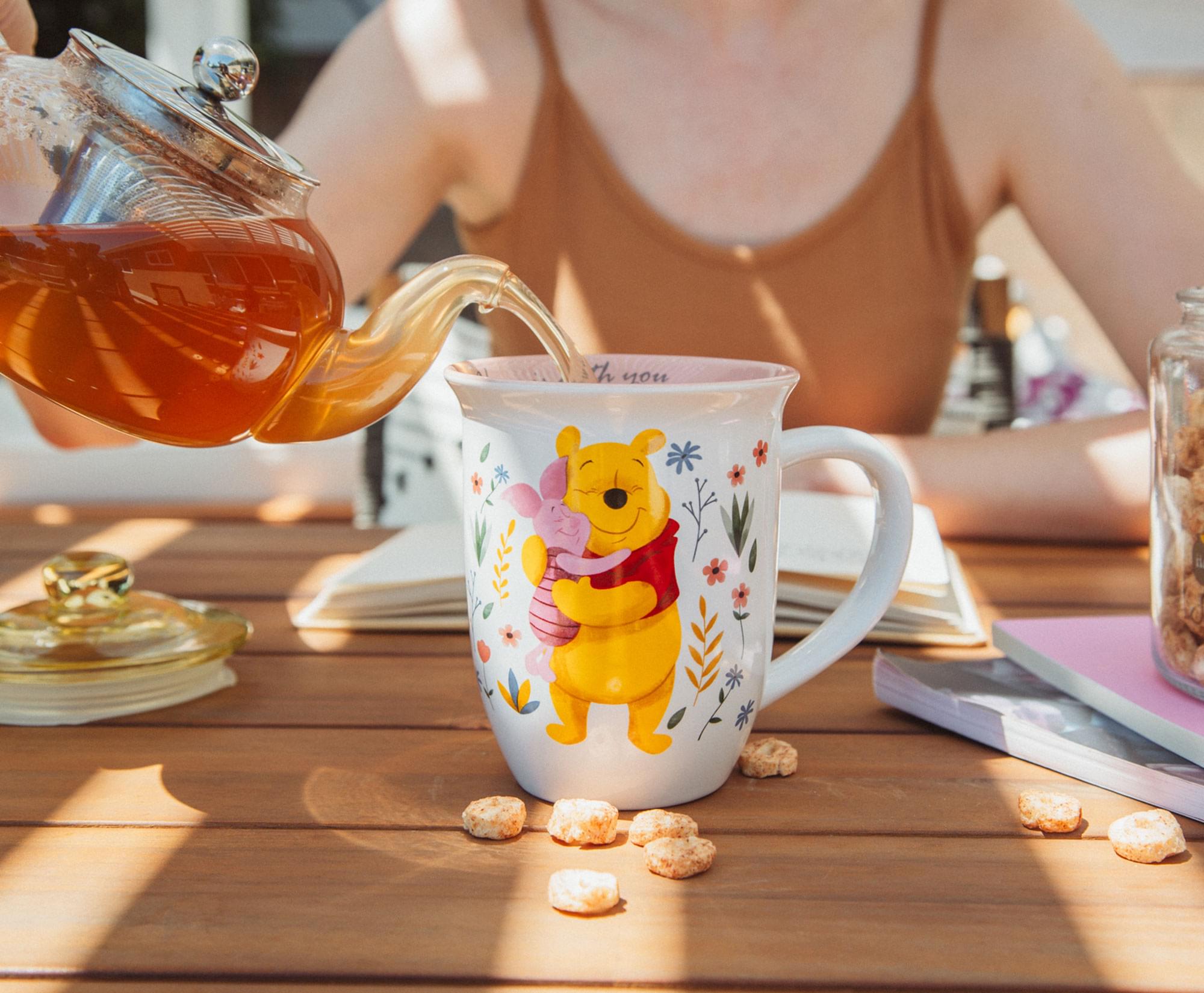 Disney Winnie the Pooh and Piglet "Home Is With You" Wide Rim Ceramic Mug