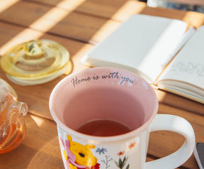 Disney Winnie the Pooh and Piglet "Home Is With You" Wide Rim Ceramic Mug