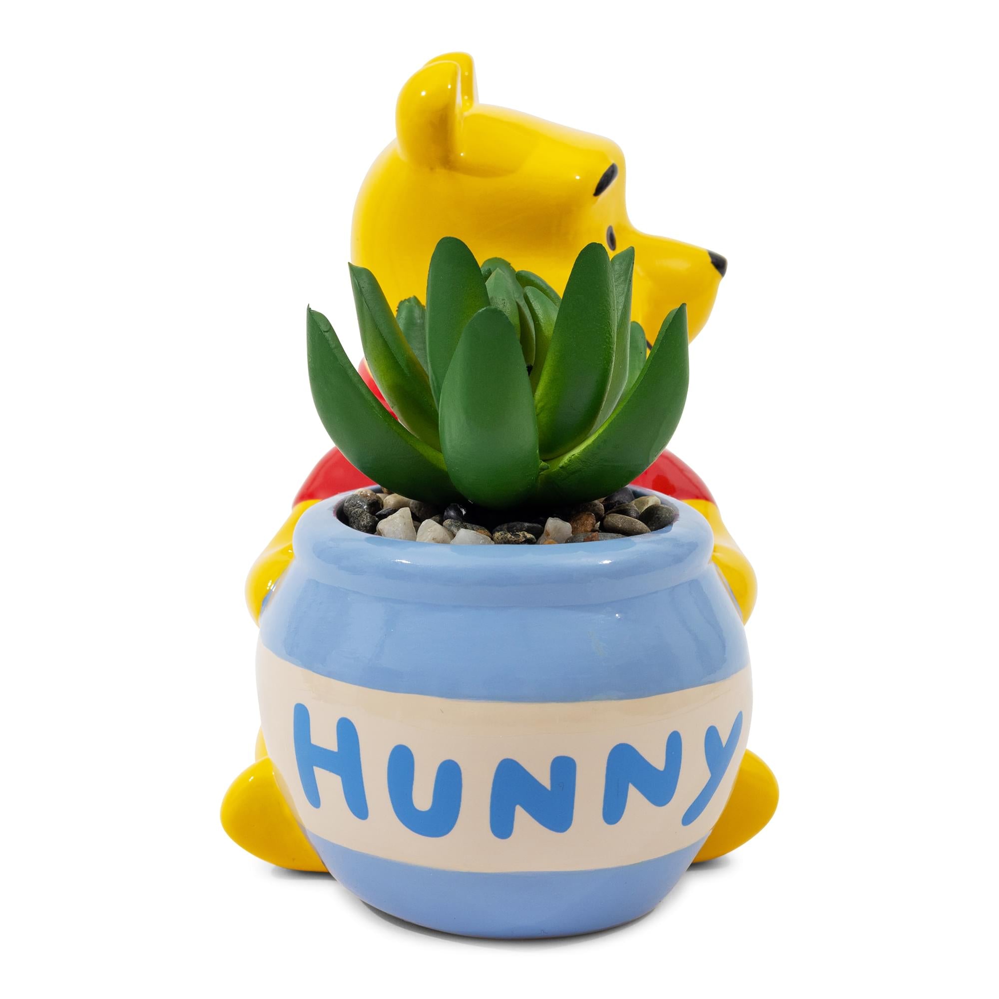 winnie the pooh succulent Disney Winnie the Pooh Hunny Pot Ceramic Mini Planter With Artificial Succulent