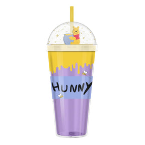 Disney Winnie the Pooh "Hunny" Pot with Bees 24oz Dome Top Travel Tumbler With Straw