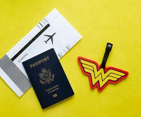 DC Comics Wonder Woman Logo Travel Luggage Tag With Suitcase ID Card Label