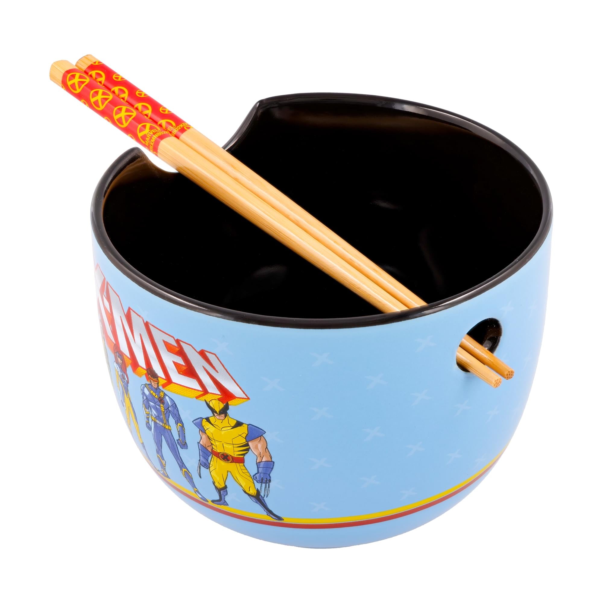 Marvel X-Men Characters 20-Ounce Ramen Bowl and Chopstick Set