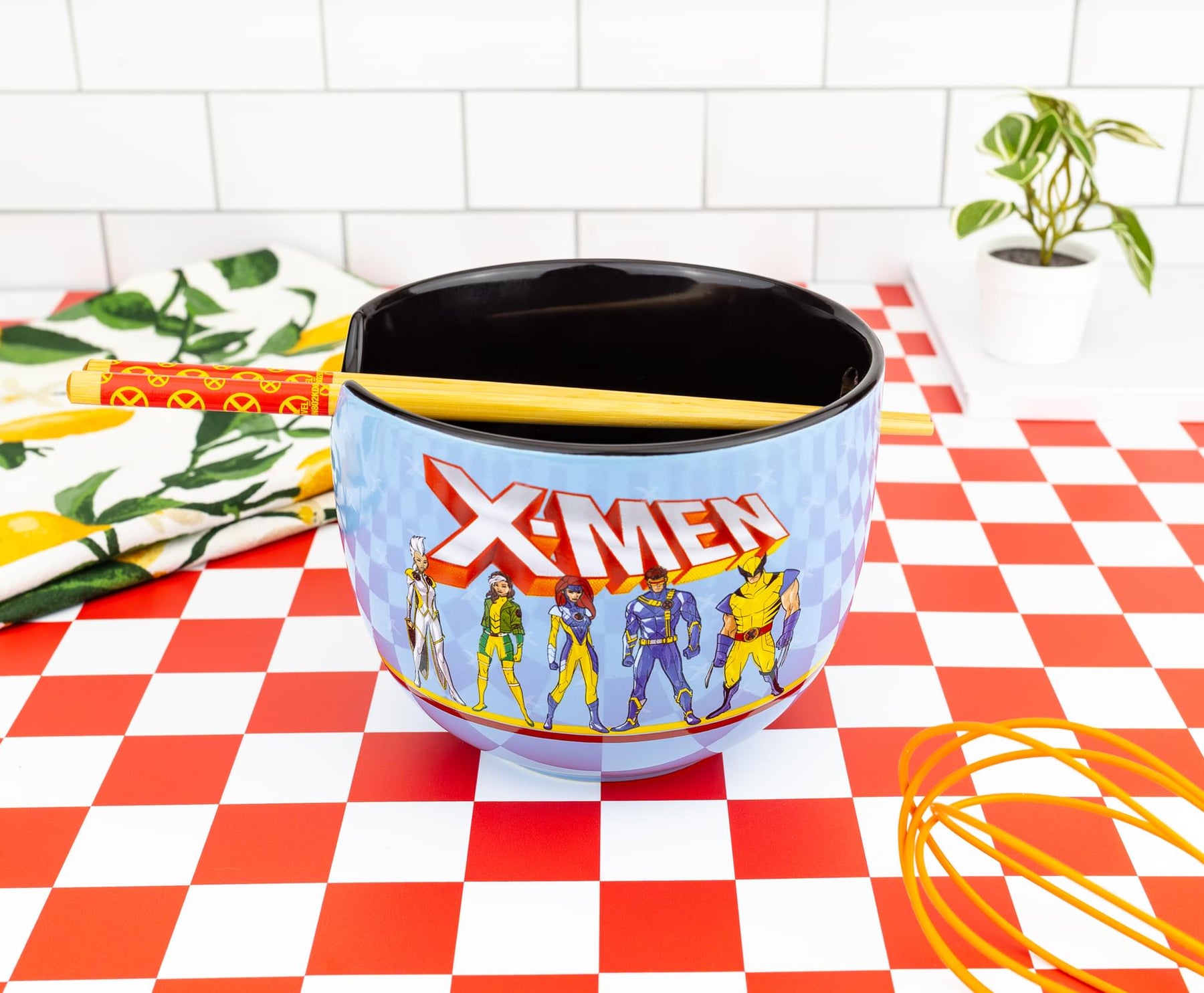 Marvel X-Men Characters 20-Ounce Ramen Bowl and Chopstick Set
