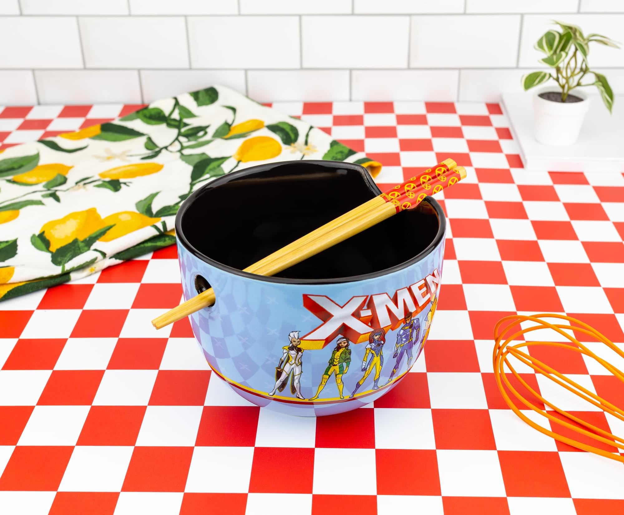Marvel X-Men Characters 20-Ounce Ramen Bowl and Chopstick Set