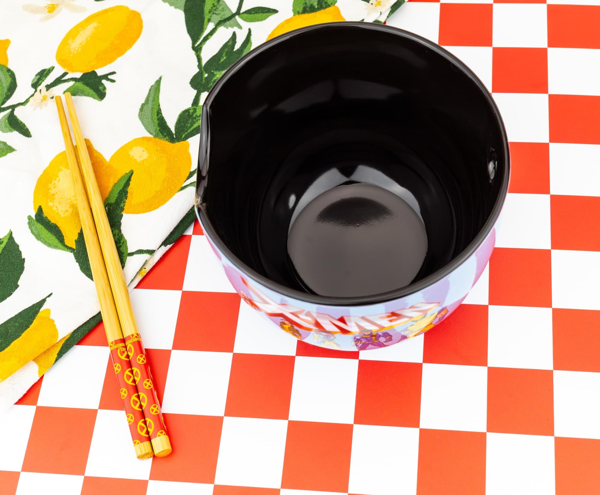 Marvel X-Men Characters 20-Ounce Ramen Bowl and Chopstick Set