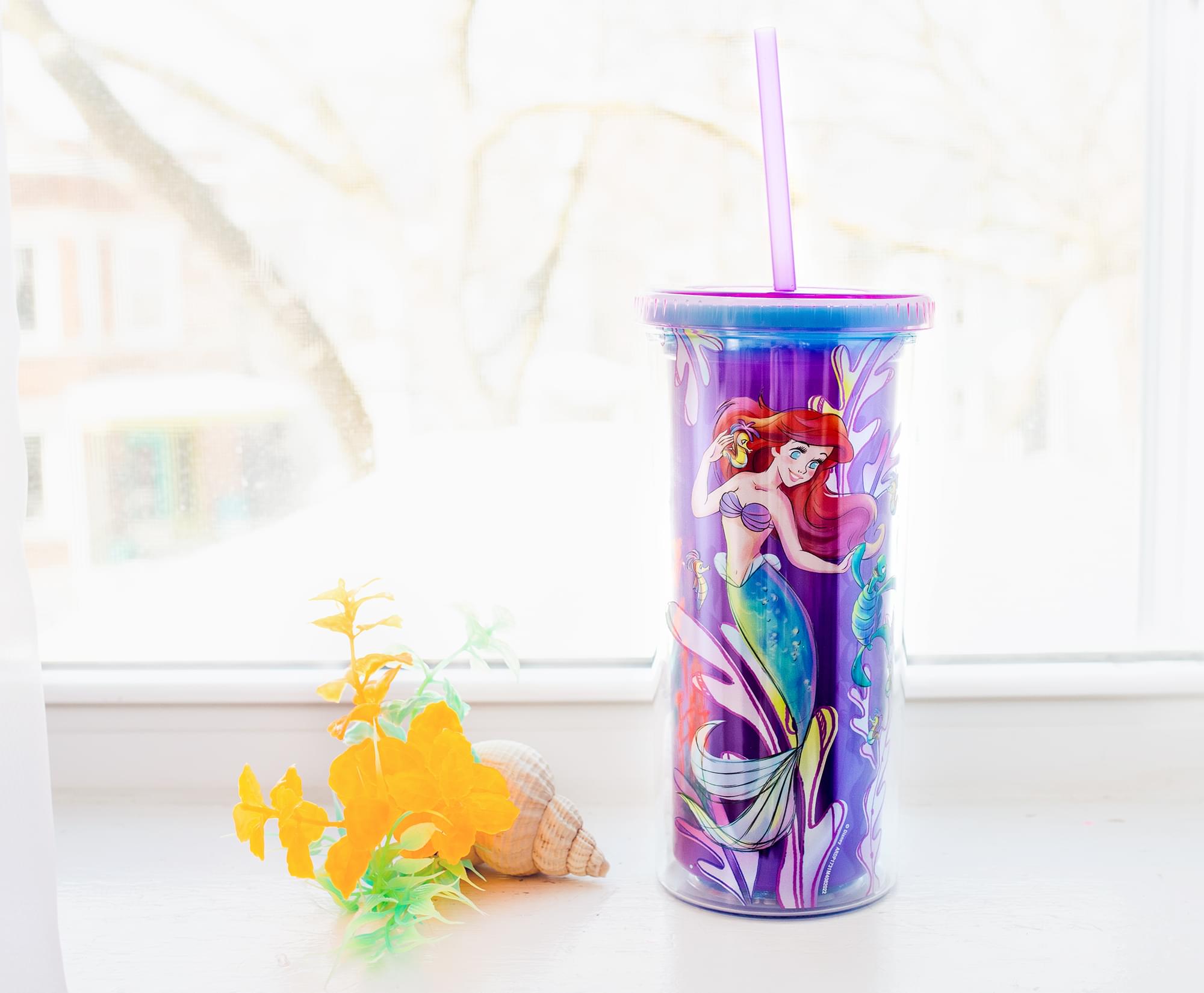Disney The Little Mermaid Ariel and Friends Color-Changing Plastic Tumbler