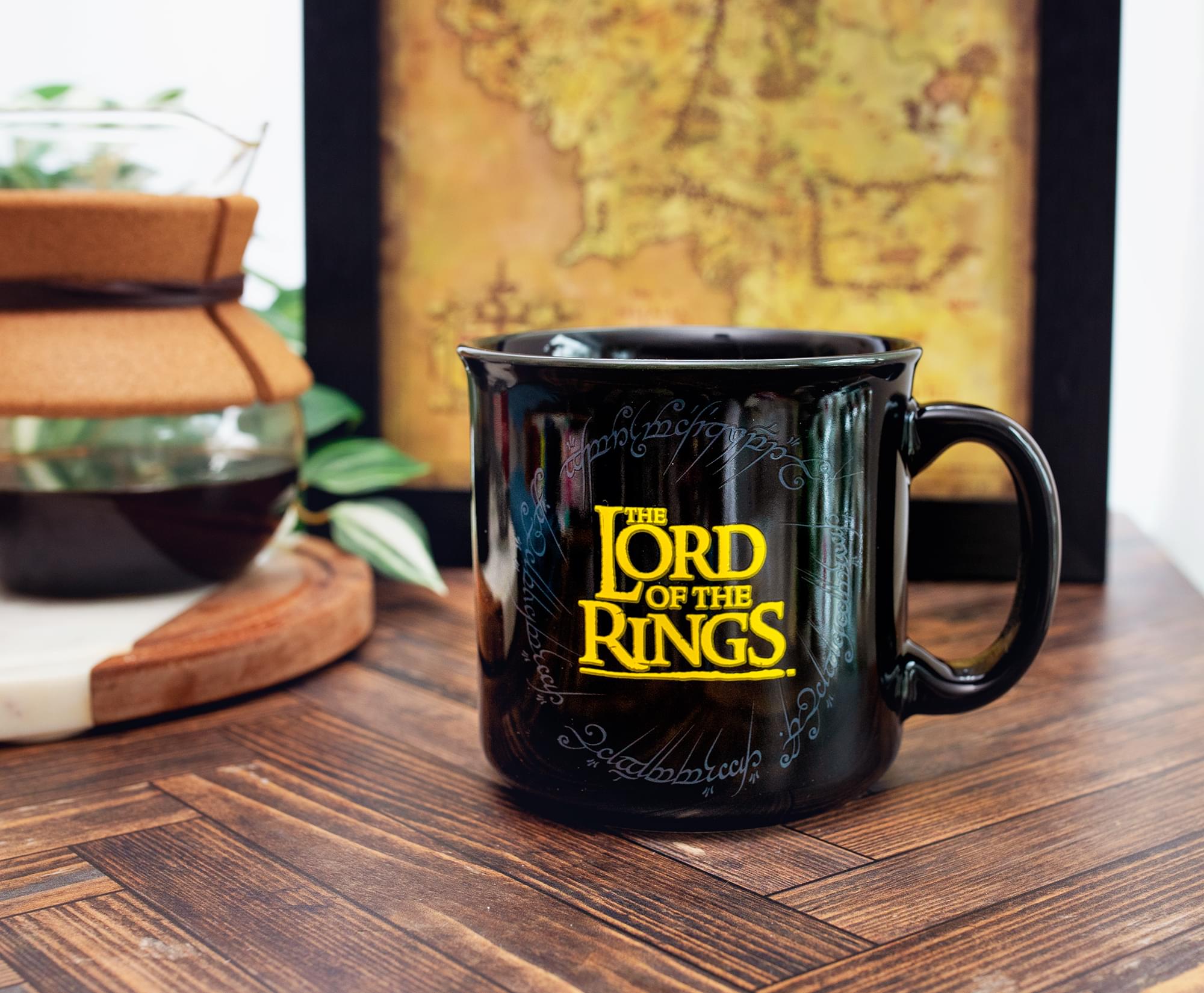 The Lord Of The Rings Gondor Black Ceramic Camper Mug | Holds 20 Ounces